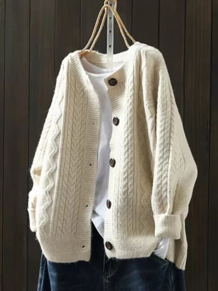 Mary | Cable Knitted Cardigan