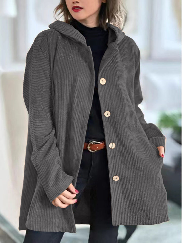 Chloe - Corduroy Hooded Jacket