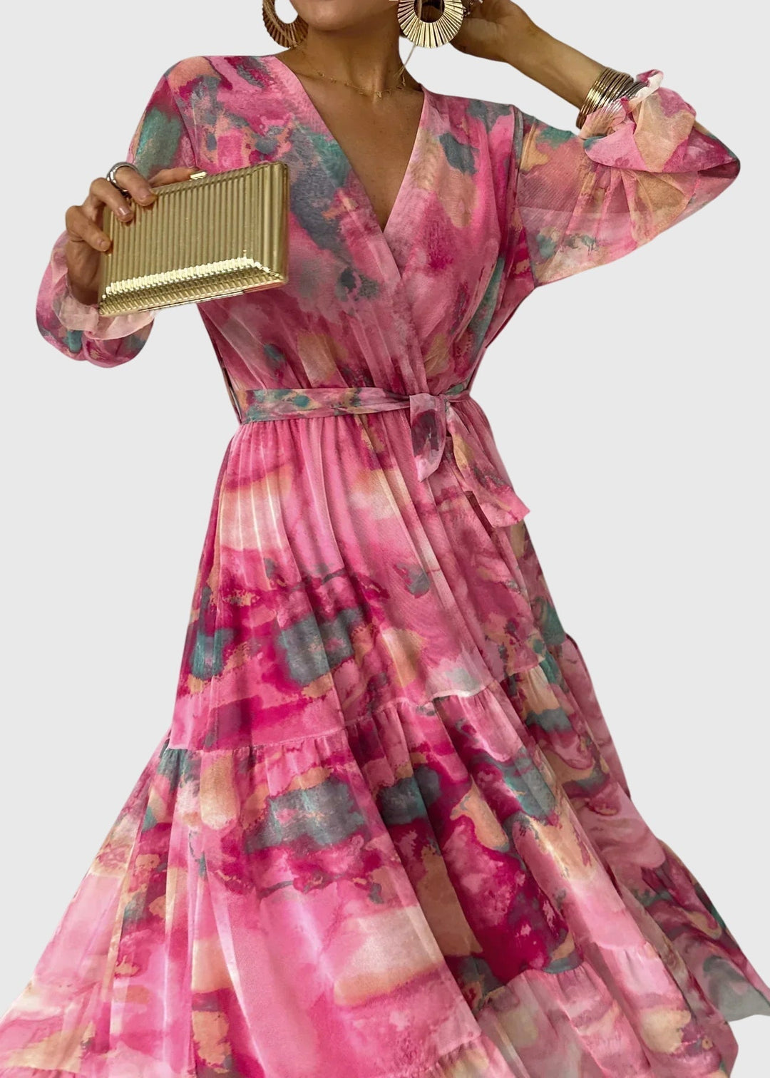 Emma - Floral Print Wrap Maxi Dress