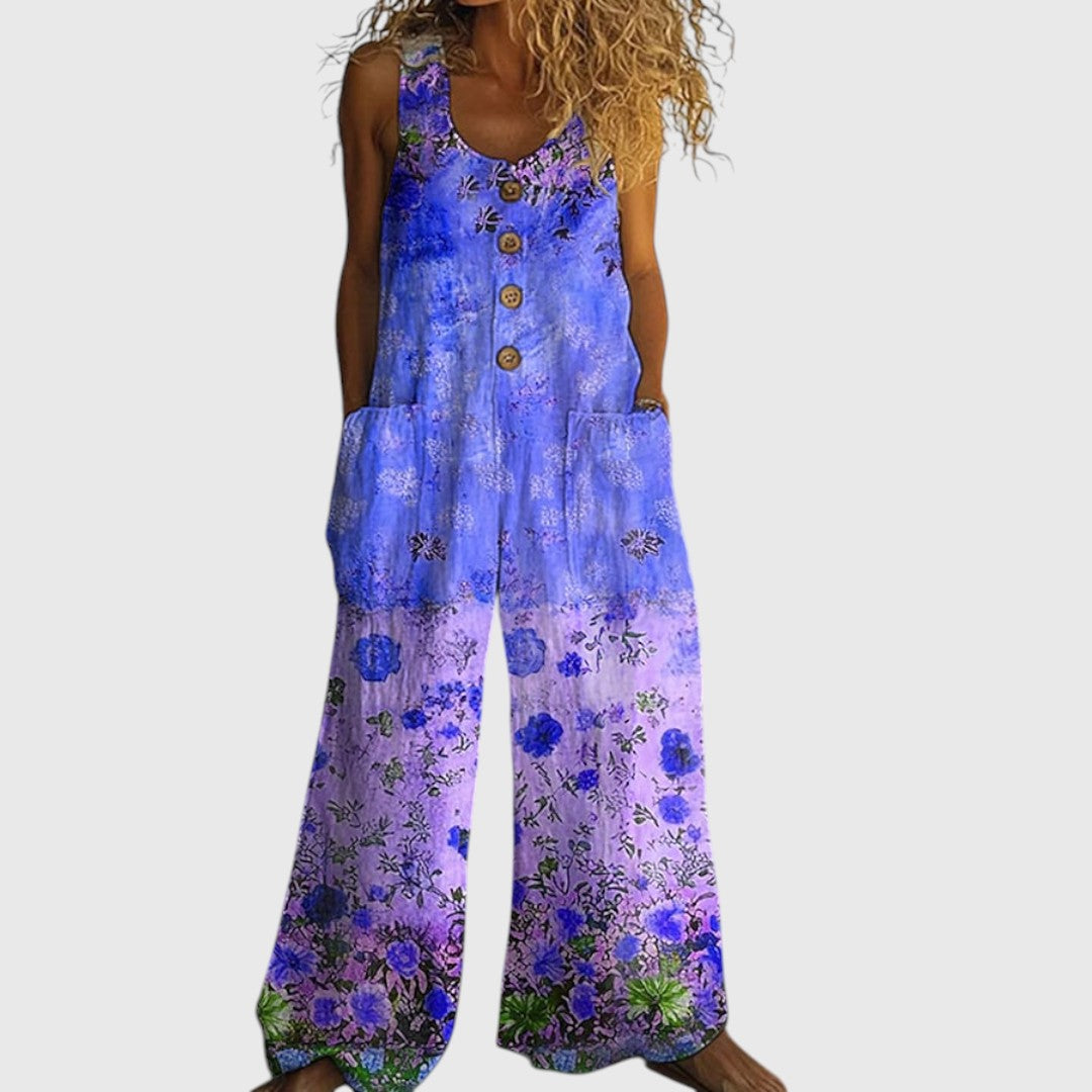 Felicia - Vintage Floral Patchwork Jumpsuit