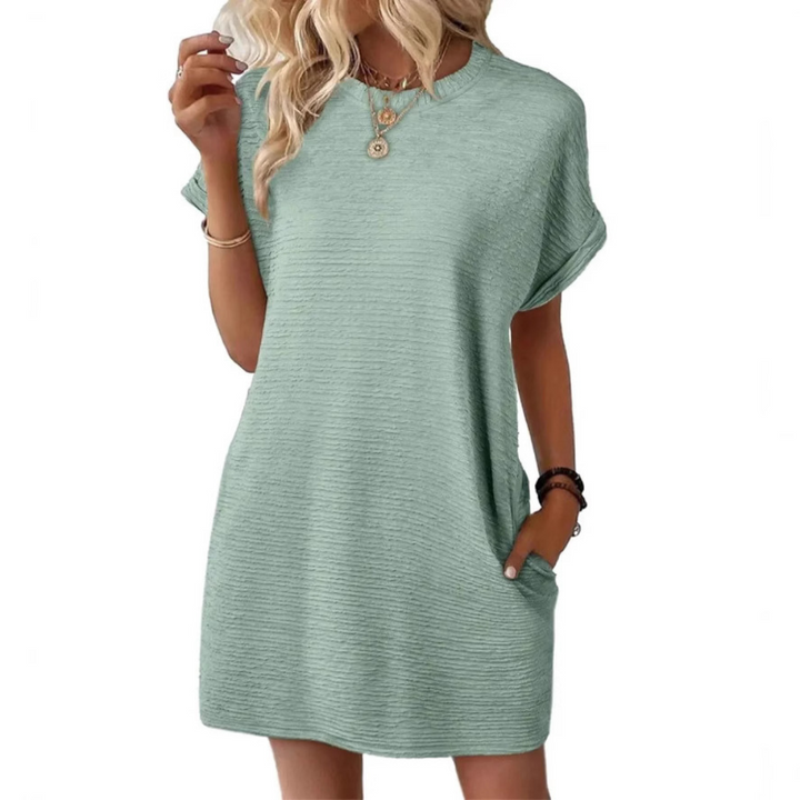 Penelope™ – Casual Minimalist Round Neck Summer Dress
