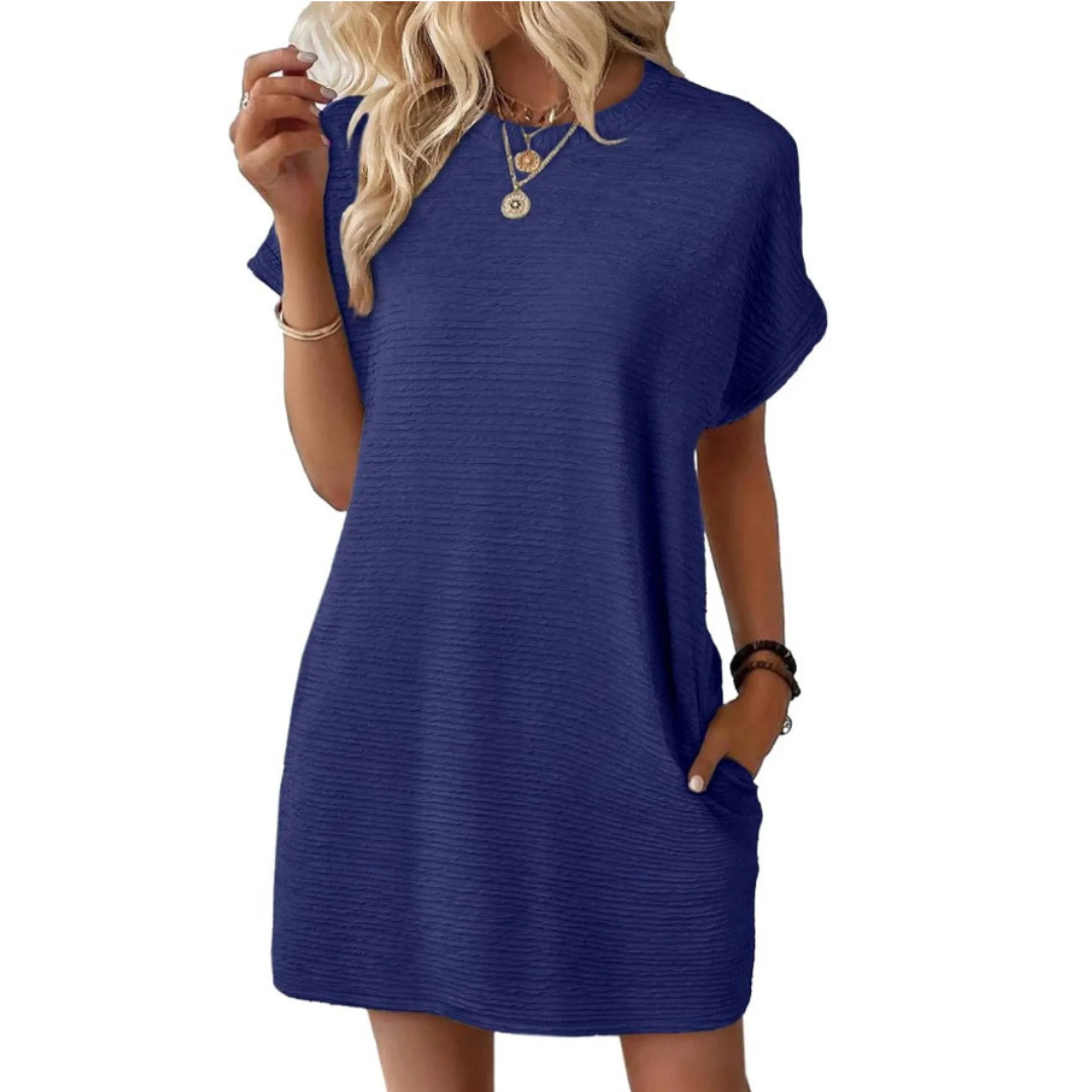 Penelope™ – Casual Minimalist Round Neck Summer Dress