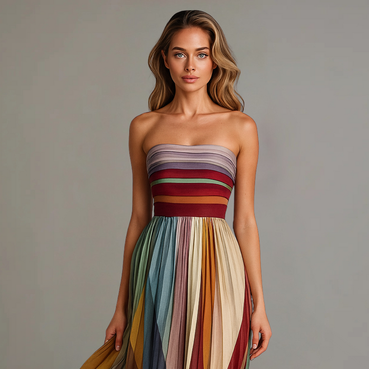 Amelia™ | Sleeveless Colourful Dress