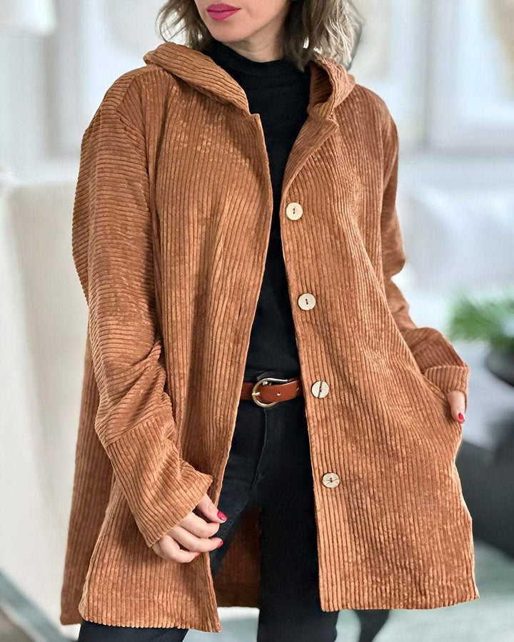 Chloe - Corduroy Hooded Jacket
