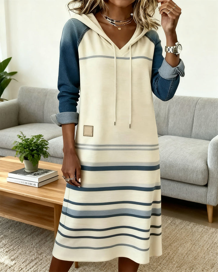 Zoe | Striped Hooded Dress