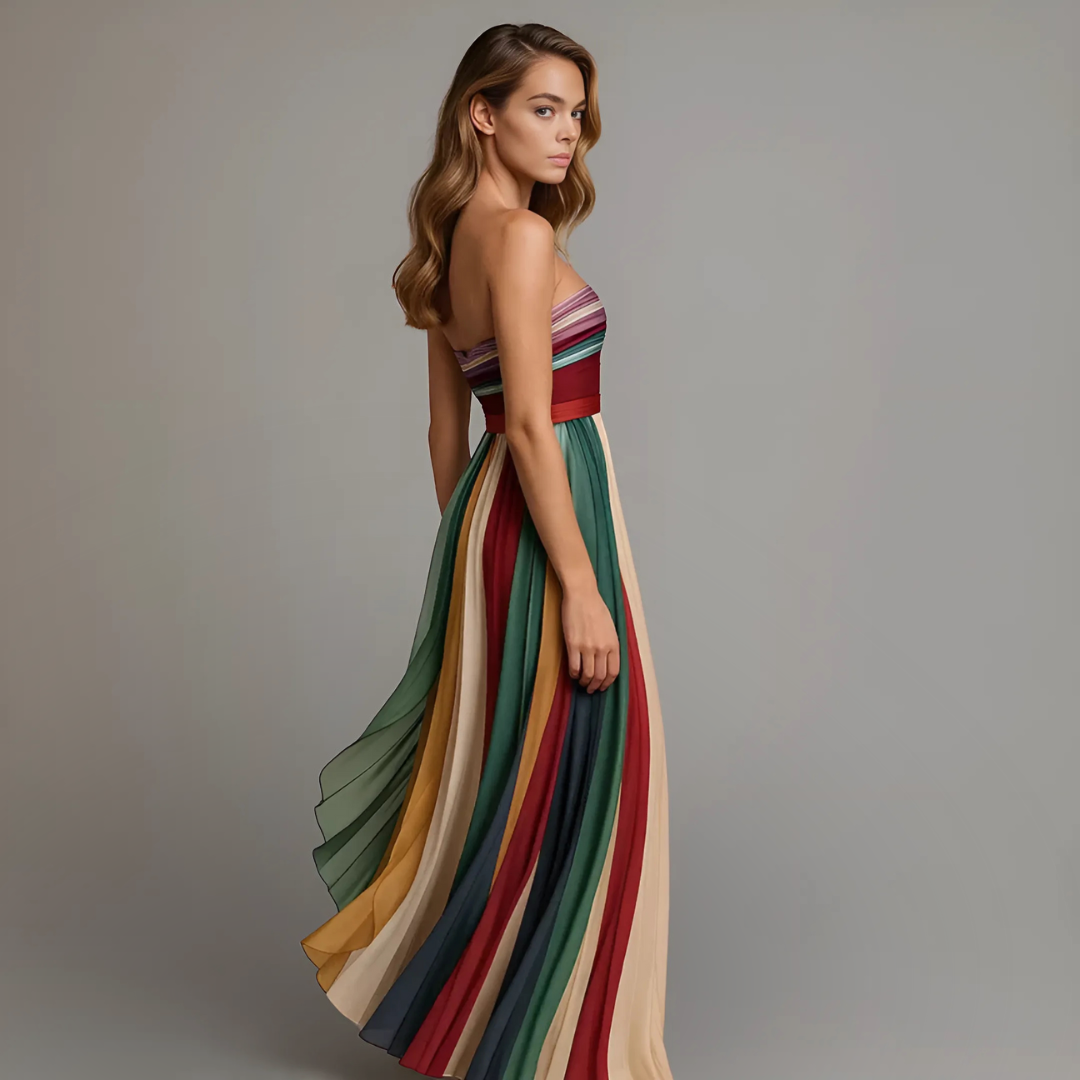 Amelia™ | Sleeveless Colourful Dress