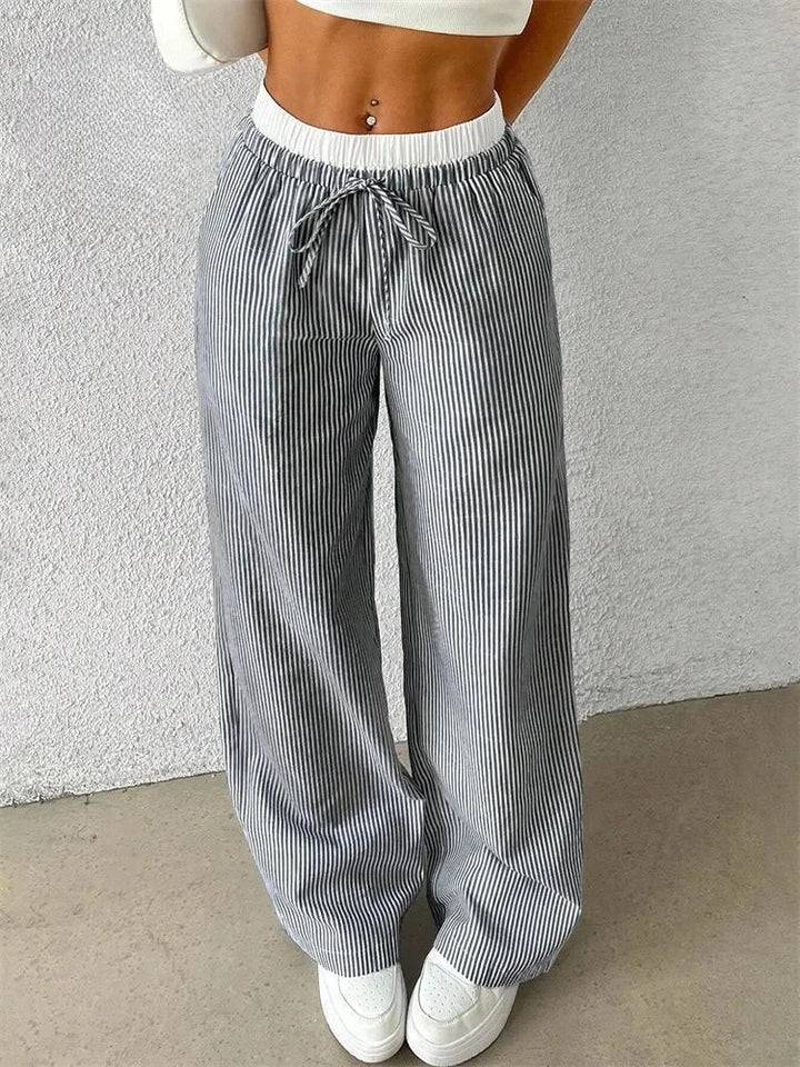 Jane - Casual Striped Trousers