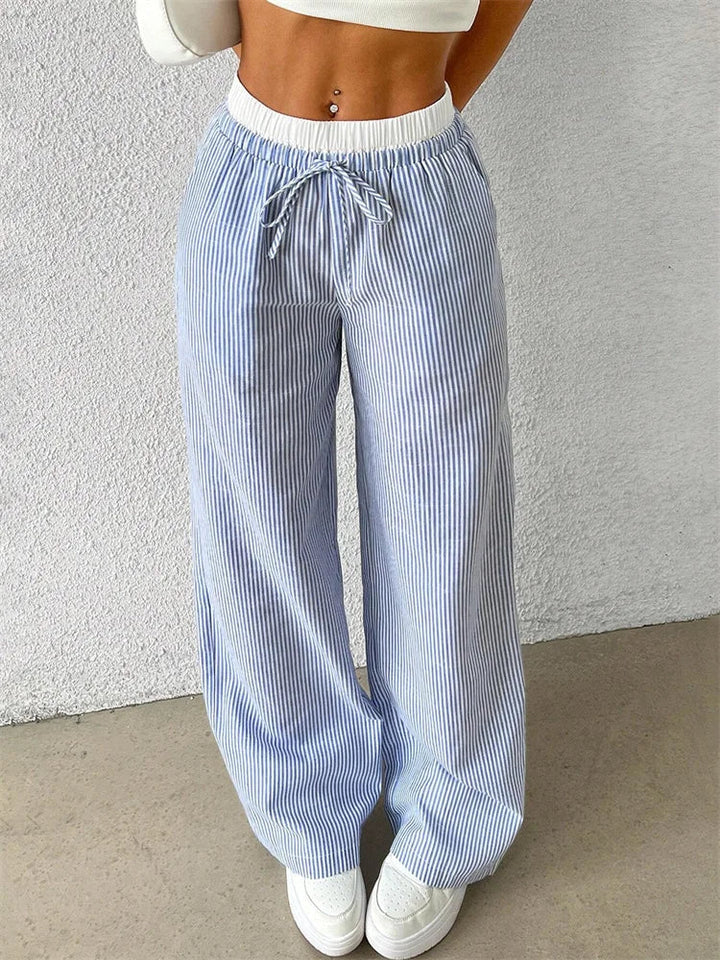 Jane - Casual Striped Trousers