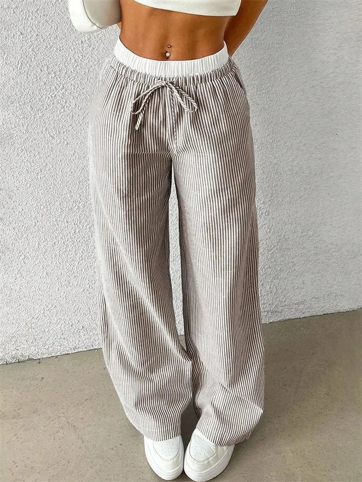 Jane - Casual Striped Trousers