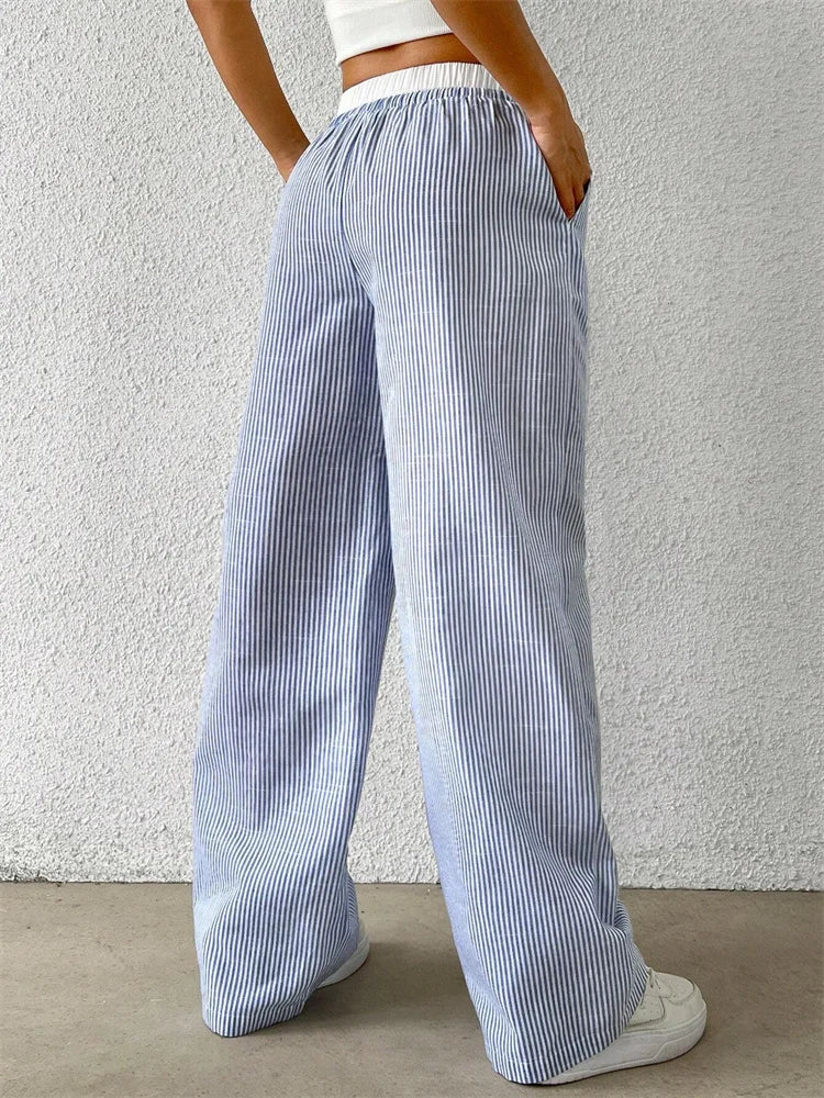 Jane - Casual Striped Trousers