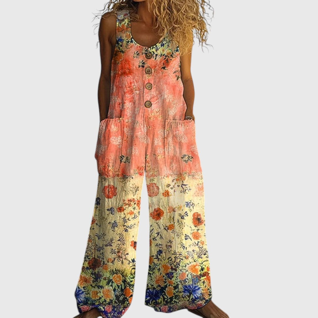 Felicia - Vintage Floral Patchwork Jumpsuit