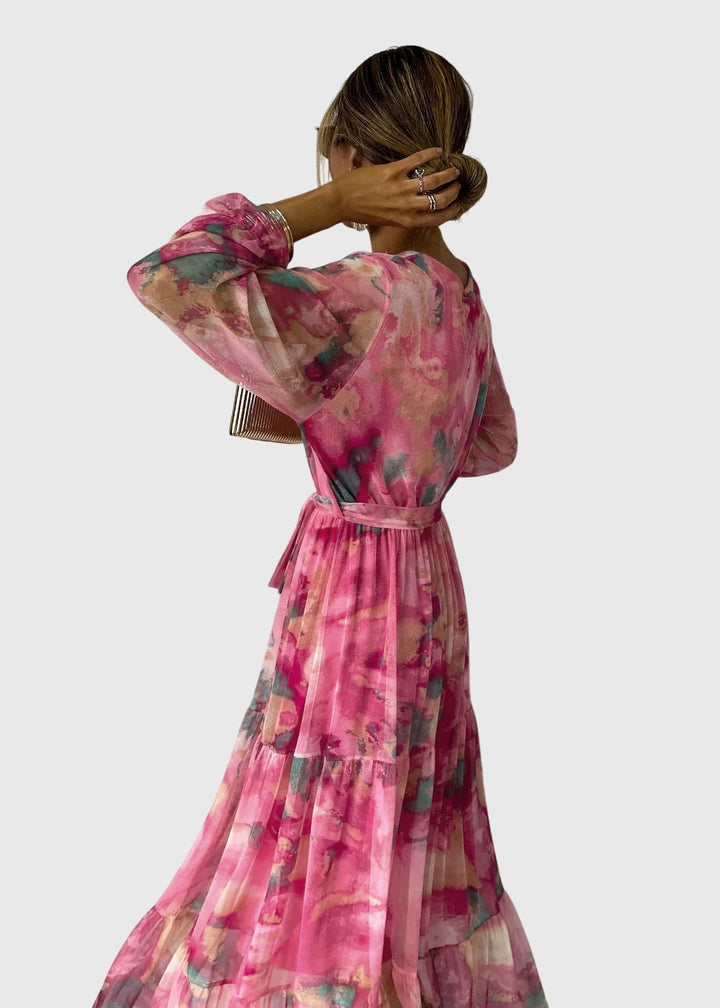 Emma - Floral Print Wrap Maxi Dress
