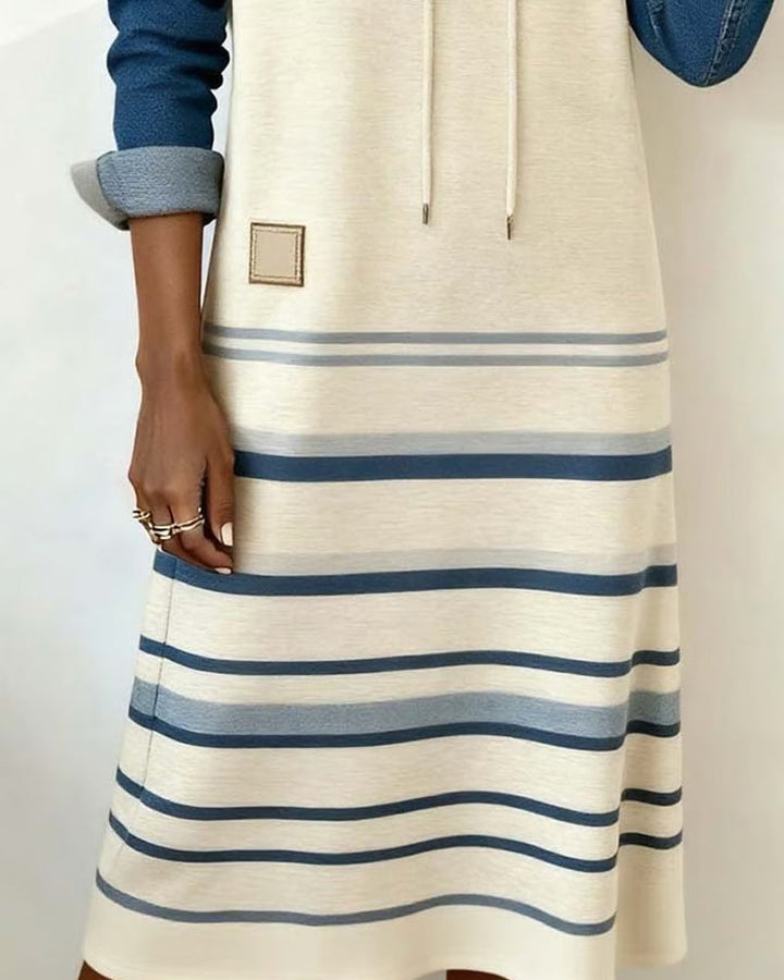 Zoe | Striped Hooded Dress