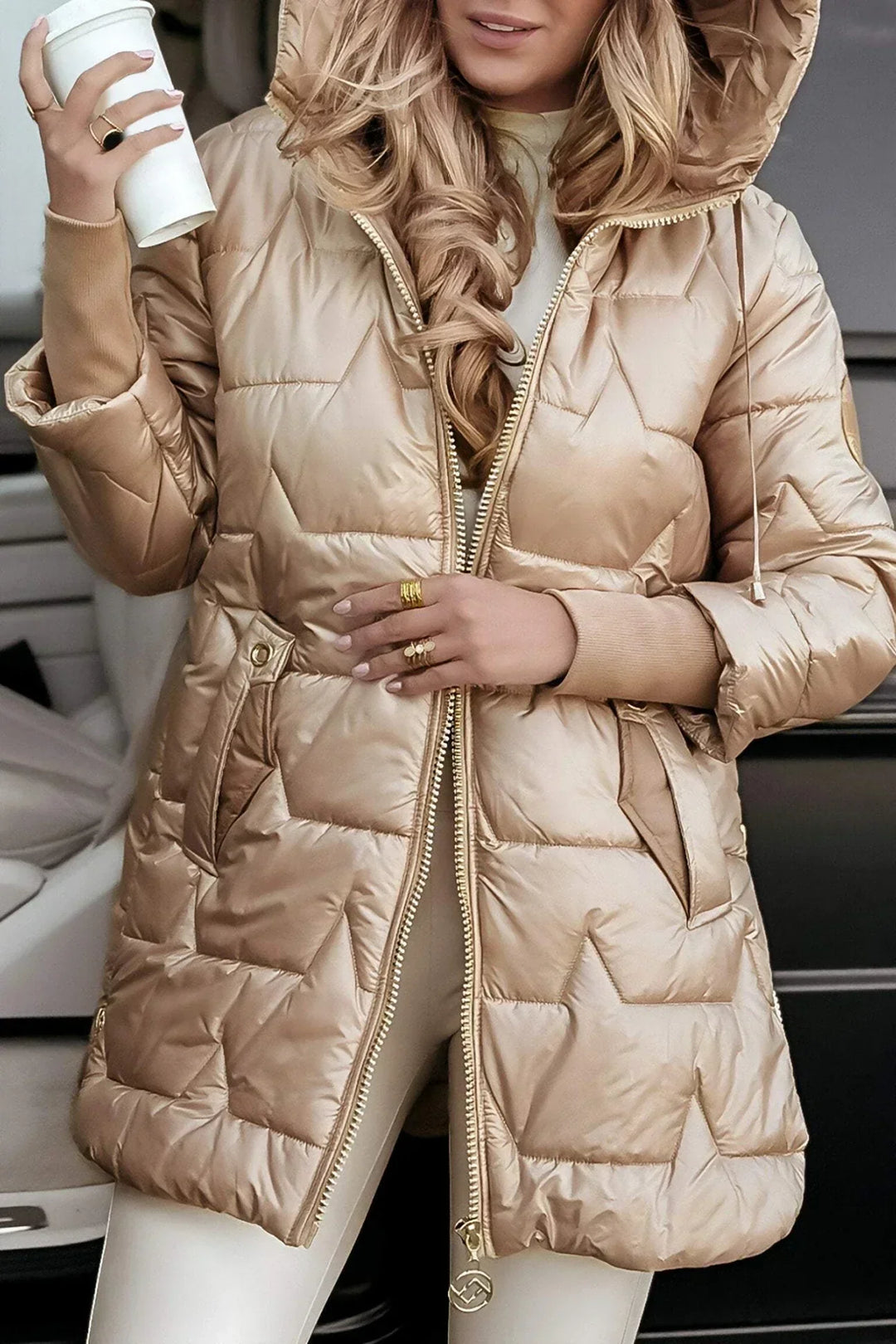 Josephine | Elegant Winter Coat with Hood and Padding