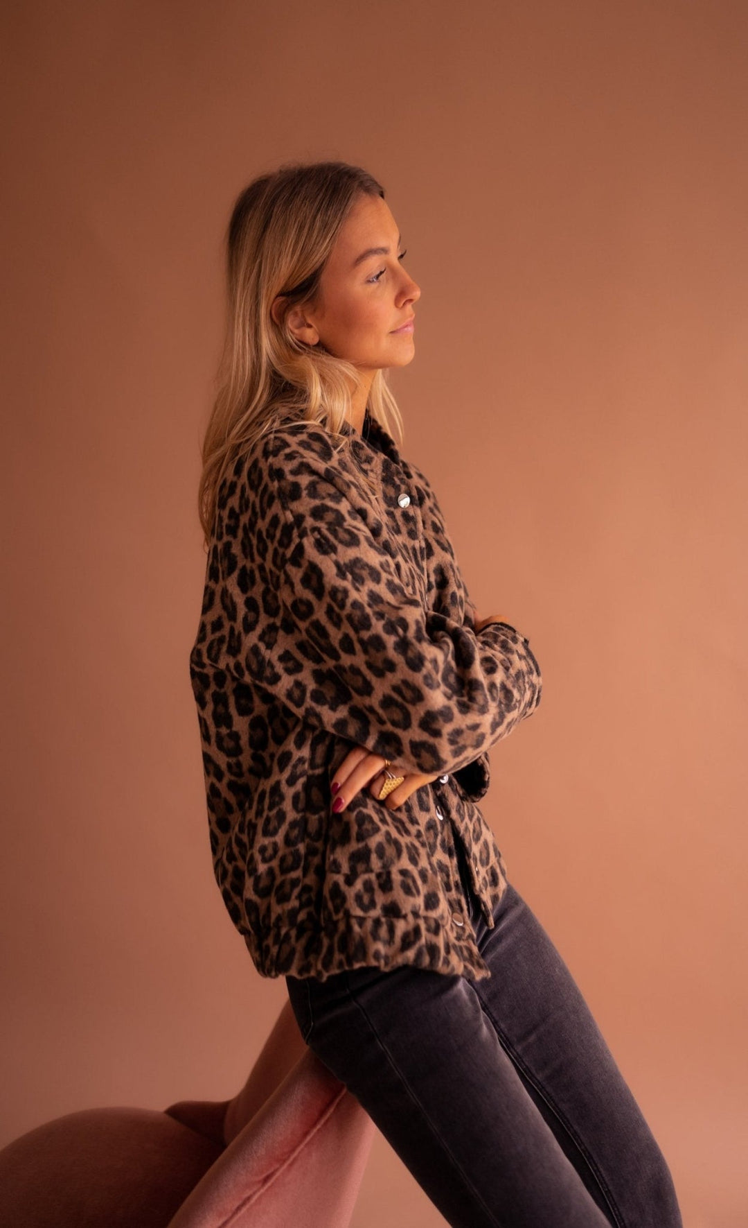 Grace | Short Jacket with Leopard Print