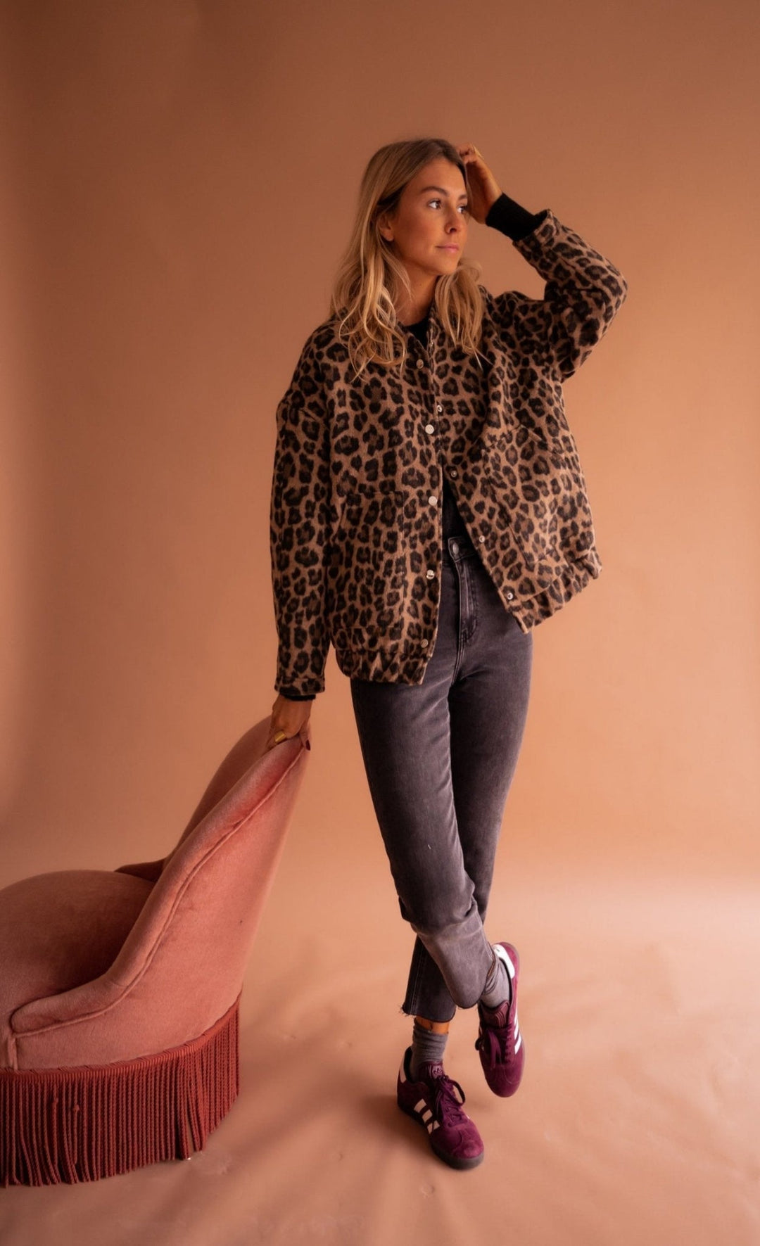 Grace | Short Jacket with Leopard Print
