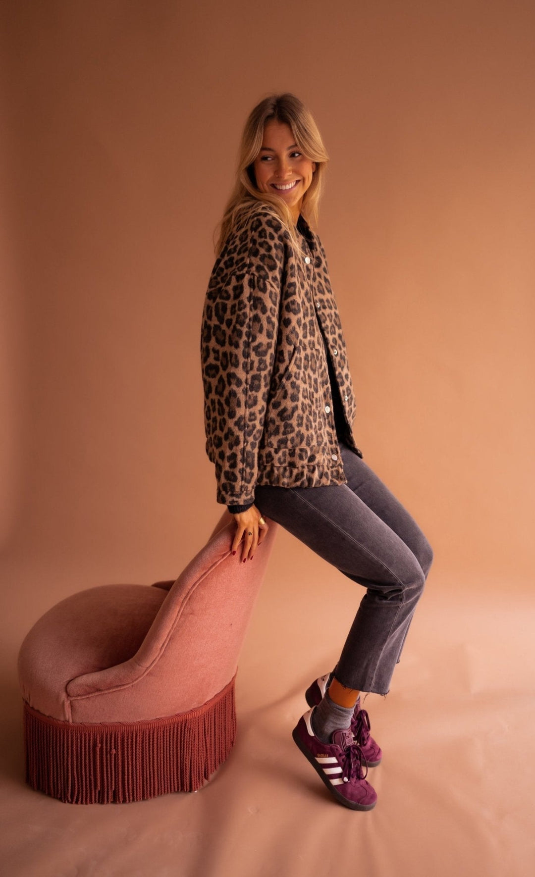 Grace | Short Jacket with Leopard Print
